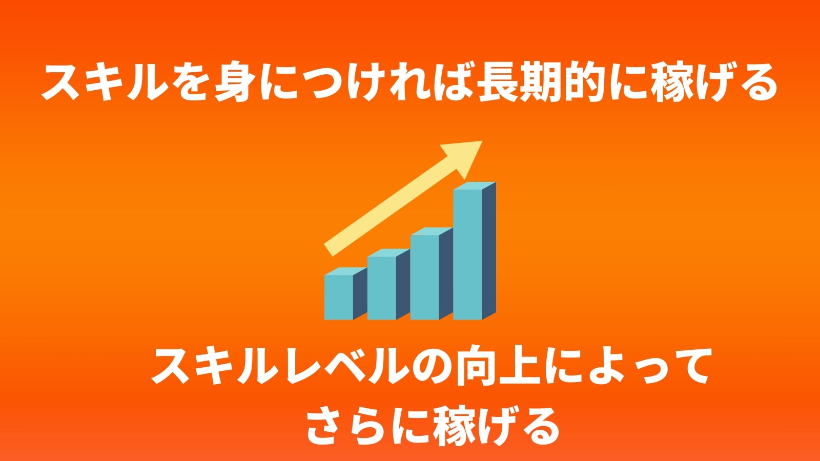 スキルを身につければ長期的に稼げる